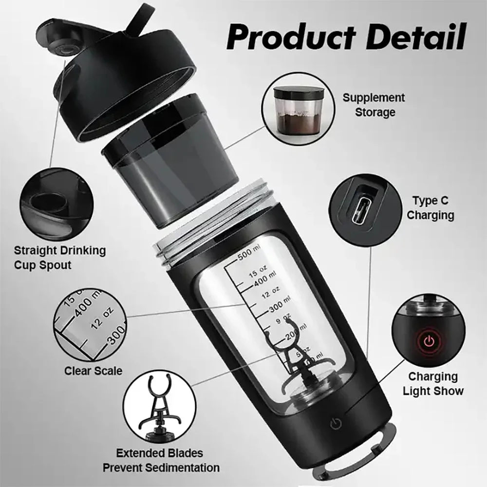 Electric Protein Shaker Bottle.